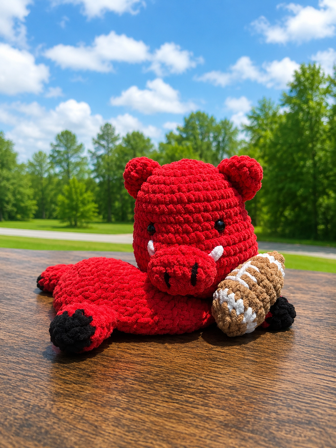 Hogs Football Crochet Lovey