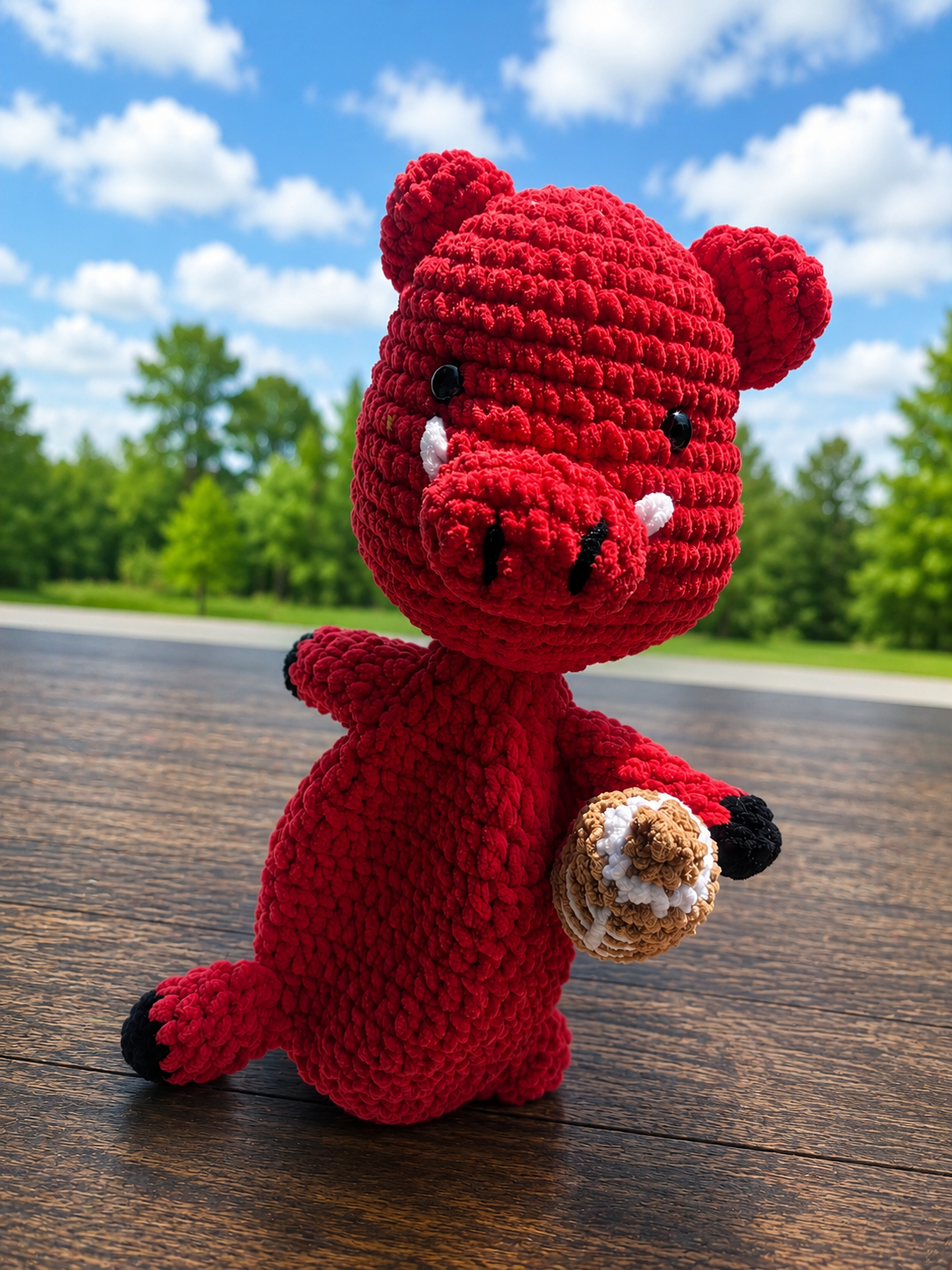 Hogs Football Crochet Lovey