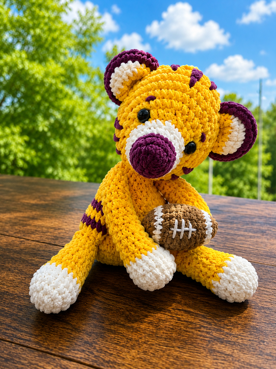 Tigers Football Crochet Lovey