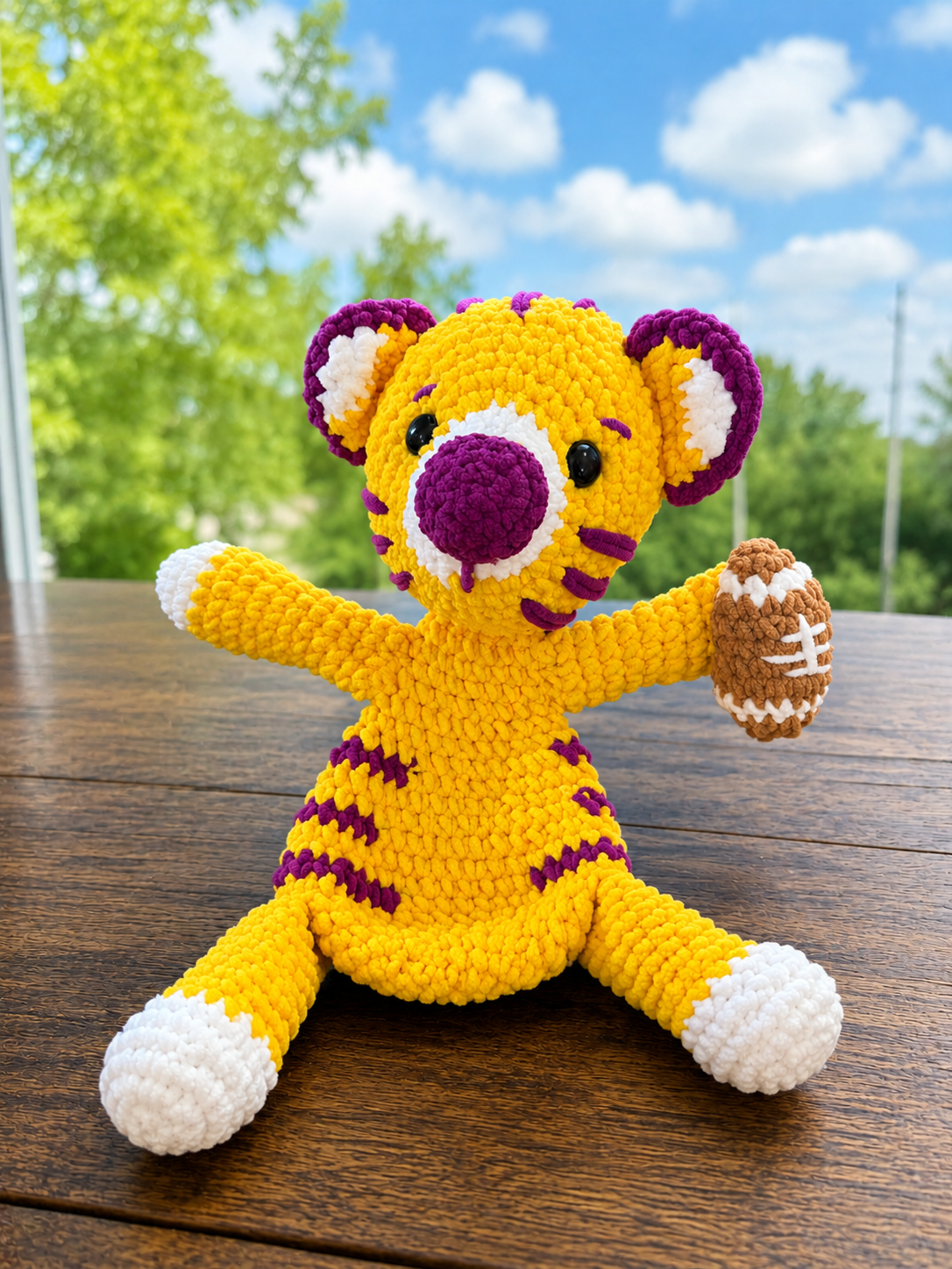 Tigers Football Crochet Lovey