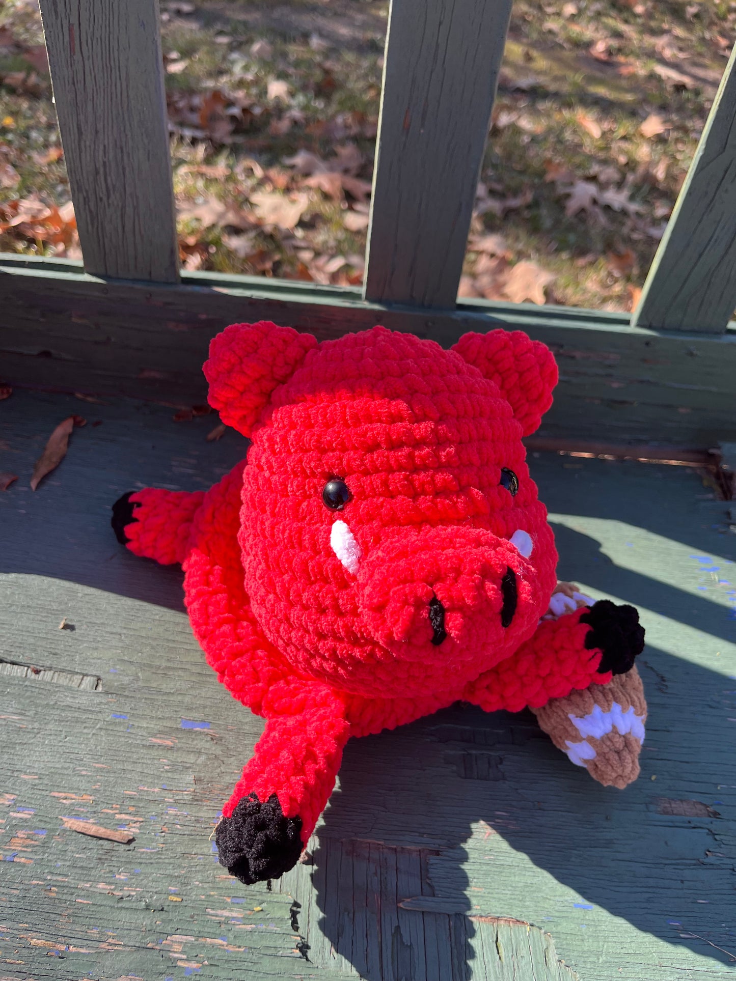 Hogs Football Crochet Lovey