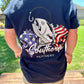 Red White & Blue Fishing Tee