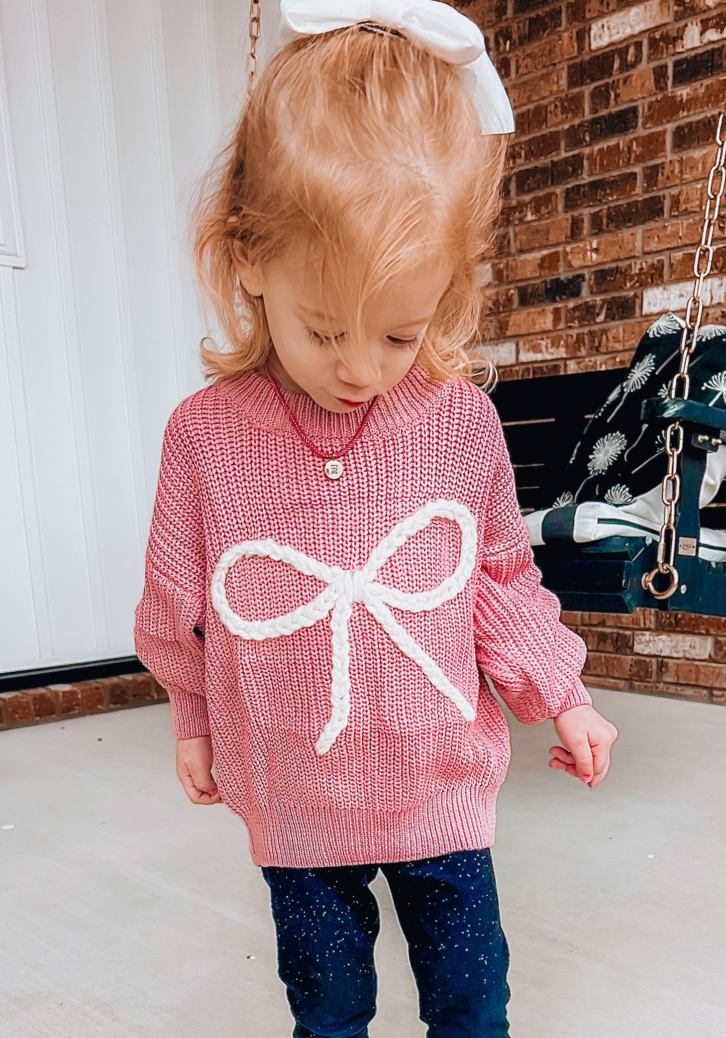 "bow"-tiful knitted sweater