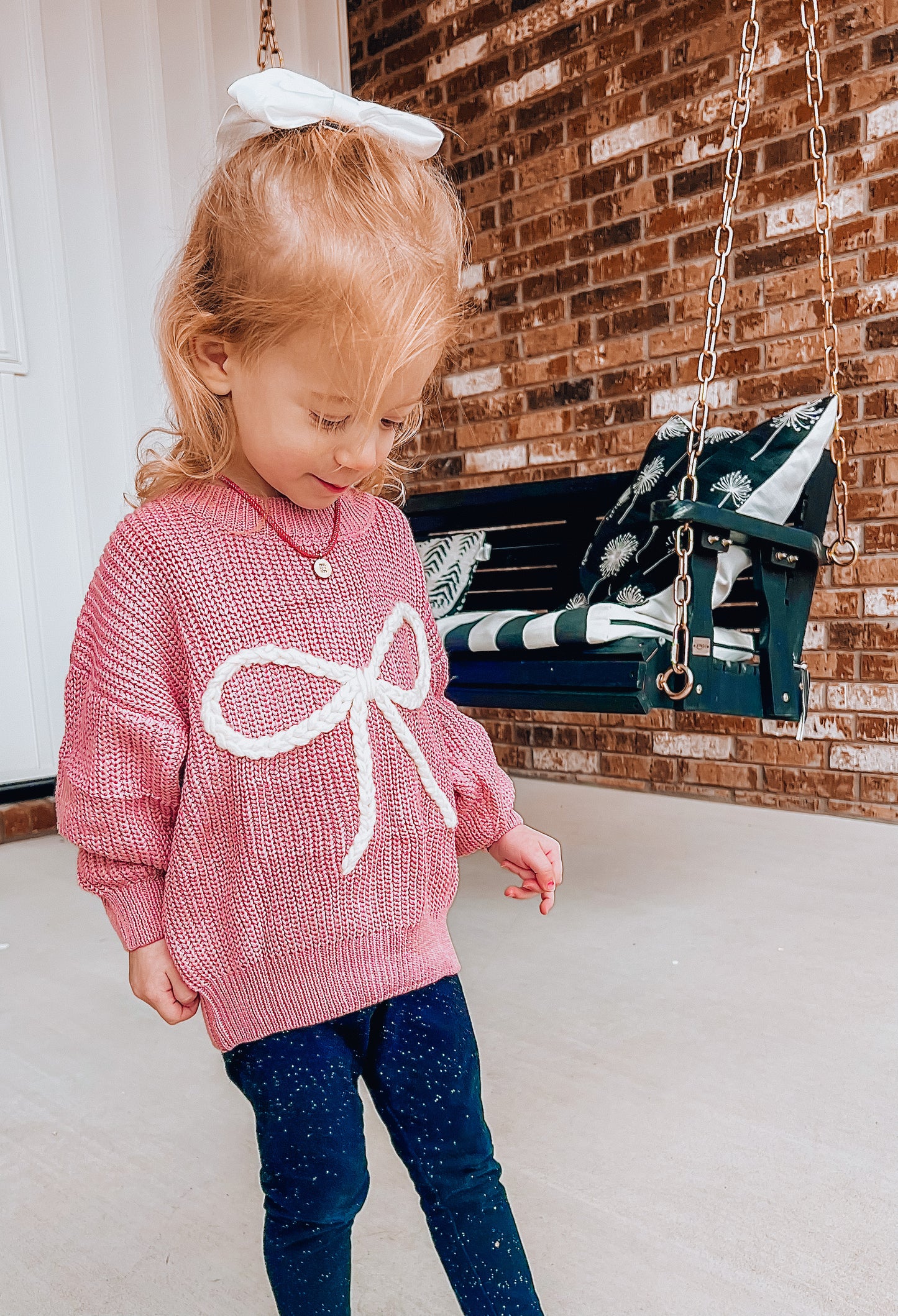 "bow"-tiful knitted sweater