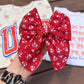 Red Flower Hair Bow