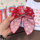 Red Flower Hair Bow