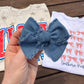 Denim Hair Bow