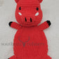 Hogs Girl Bow Crochet Lovey